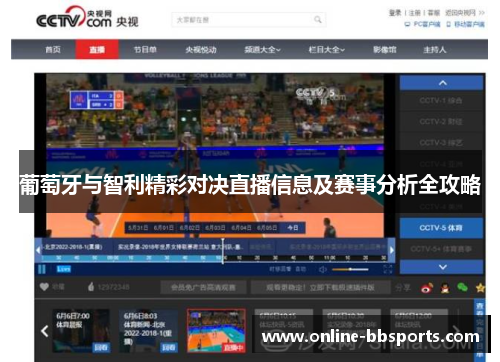 葡萄牙与智利精彩对决直播信息及赛事分析全攻略